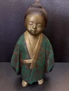 環水作 無我童子 銅像 青緑色 台座付き 2025年最新】無我童子の人気アイテム - メルカリ