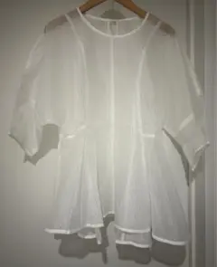 シアージャカードブラウス Sheer Jacquard Blouse