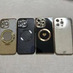 iPhone14pro max用ケース 4個セット グリッター