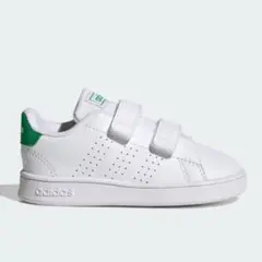 adidas キッズ スニーカー ホワイト/グリーン