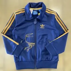 adidas トラックジャケット キッズ服 古着 ネイビー 100サイズ