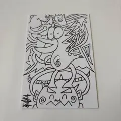 オリジナルぬりえはがき〜ユニークキャラクター線画ポストカード