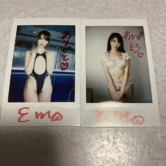 桃瀬えりな DVD特典 直筆サイン入り チェキ2枚セット 1