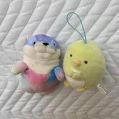 すみっコぐらし ペンギン 虹色カワウソ マスコットセット