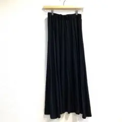 GU ロングスカート薄手スウェットブラック　S