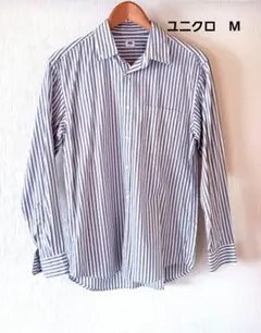 UNIQLO ストライプ長袖シャツ　M