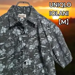 美品★UNIQLO×IOLANI HAWAIIAN アロハシャツ 半袖シャツ M