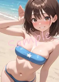 d837 高画質 A4 ポスター イラスト 美女 アニメ コスプレ