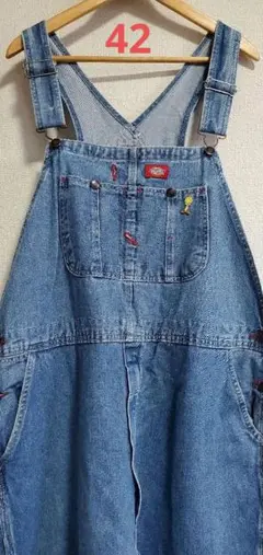 美品 Dickies オーバーオール 42㌅　ブカブカ　ゆるかわ