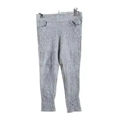 ストレッチ素材　M〜L グレー テクスチャー スキニーパンツ レディース