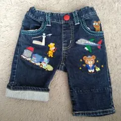 美品　ミキハウス　パンツ　90　ワッペン　豪華