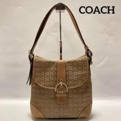 COACH コーチ 2WAYショルダーバッグ キャンバス×レザー ミニシグネチャ