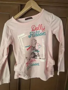 Dolly Ribbon ピンク 長袖カットソー