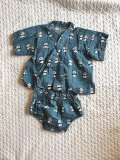 甚平　浴衣　パンダ柄　ハンドメイド