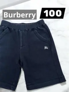 週末価格【Burberry】 ハーフパンツ 100 ネイビー　綿100　半ズボン