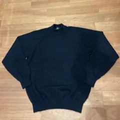 酒井メリヤス　カシミヤモックネックニット　ブラック　3L