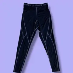 スポーツ用ブラックレギンス Mサイズ