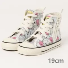 コンバース 美品 ピーナッツ スヌーピー キッズハイカットスニーカー 19cm