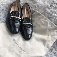 PELLICO ペリーコ パテント ローファー エナメル ゴールド