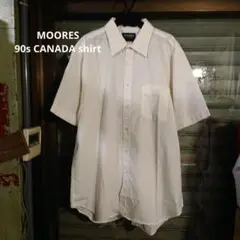 MOORESムーアズ/90s カナダ製 無地 シャツ