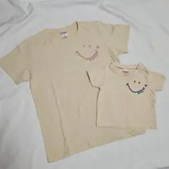 親子 ペアルック スマイル Tシャツ 90cm