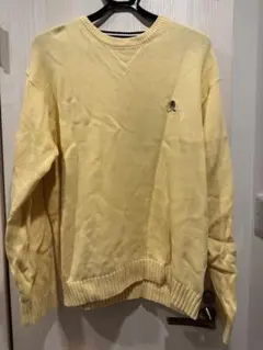 TOMMY HILFIGERイエロークルーネックニットセーター