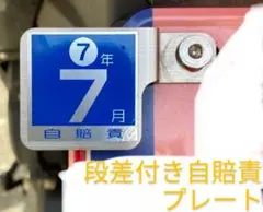 ステンレス段差付き!!!自賠責シールプレート!