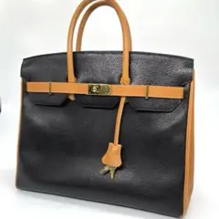 【美品】CELLERINI チェレリーニ　バイカラー ハンドバッグ　ビジネス