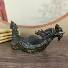 銅器 蘇工手作 竜筆架 筆棚 鎮紙 竜置物 茶寵 装飾品 工芸品 美術品 置物 Amazon.co.jp: 銅 細工 龍頭魚化竜 文鎮 筆架 茶寵 装飾品 工芸