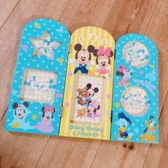 ディズニー Disney フォトフレーム 木製 ミッキー ミニー ベビー