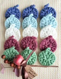 Handmade　アクリルたわし　ふっくらサークル　ミニ