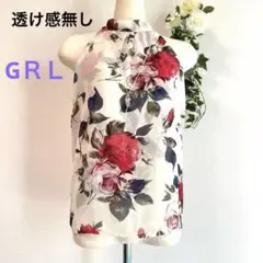 花柄ノースリーブトップス　ブラウス　シャツ　バラ柄 大人っぽい　デート　パーティ