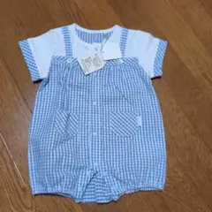 チェック柄ロンパース 60〜70cm