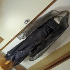 ブラックシルクシフォンシフォンショール