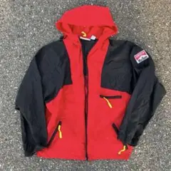 訳あり】Marlboro ナイロンジャケット フード付き 赤黒　マルボロ