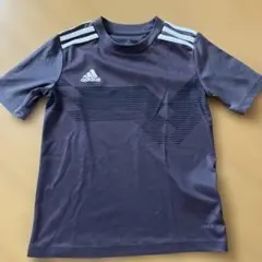 adidas 黒 ストライプシャツ