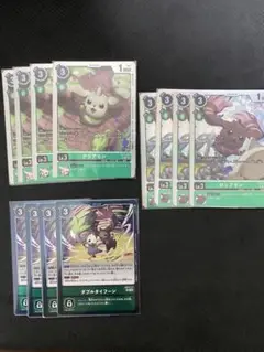 テリアモン　ロップモン　ダブルタイフーン　4枚セット