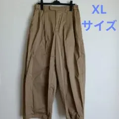 ワイドパンツ カーキ ブラウン カーブパンツ 大きいサイズ
