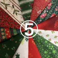 クリスマス　カットクロス　⑤ 約10×10 12枚セット
