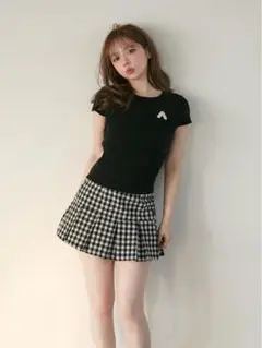 andmary Mia check skirt ミニスカート