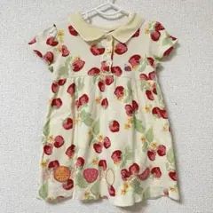 美品　綿100% carter's ワンピース　80cm 半袖　夏服　イチゴ柄