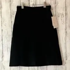 【タグ付き新品】ジュンコシマダ 凹凸ボーダー ストレッチ タイトスカート 黒 M
