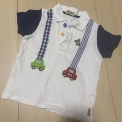 ミキハウス ポロシャツ 100 車刺繍