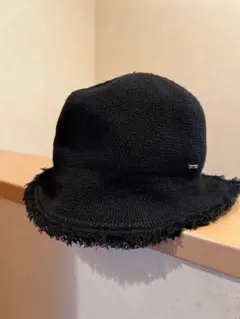 麦わら帽子　ブラック