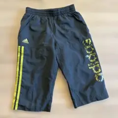 adidas 半ズボン 黒 蛍光グリーン