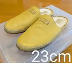 UGG アグ ムートン スリッパ スリッポン イエローレザー