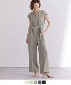 ur’s リネンライクヘンリーネックオールインワン(新品未使用)
