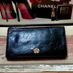 値下げ不可 CHANEL カメリア 長財布 箱 カード付き