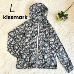 kissmark★キスマーク 花柄 ウィンドブレーカー Lサイズ フード付き