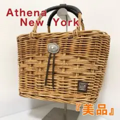 【希少】　アシーナニューヨーク　かごバッグ　レザー　ラタン　金具 希少】 アシーナニューヨーク かごバッグ レザー ラタン 金具